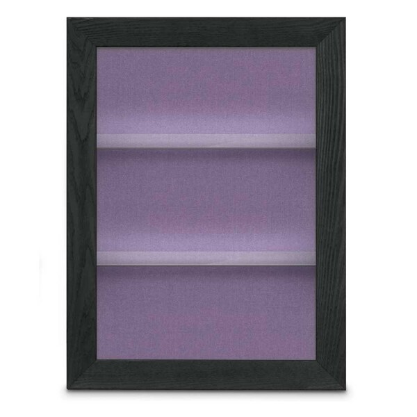 Outdoor Enclosed Combo Board, 42"x32", Black Frame/Black & Cobalt